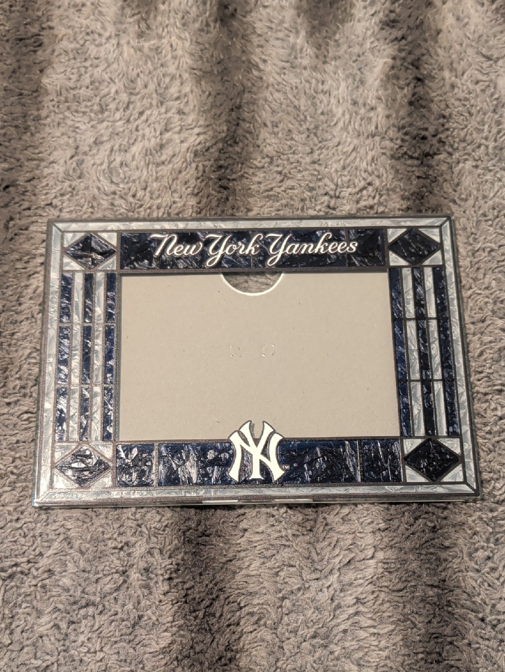 New York Yankees Navy and Silver Decorative Picture Frame